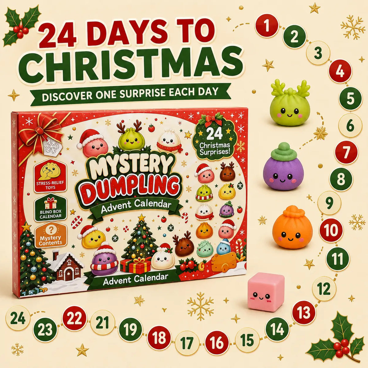 Christmas Dumpling Squishy Advent Calendar – 24 Days — product image 7