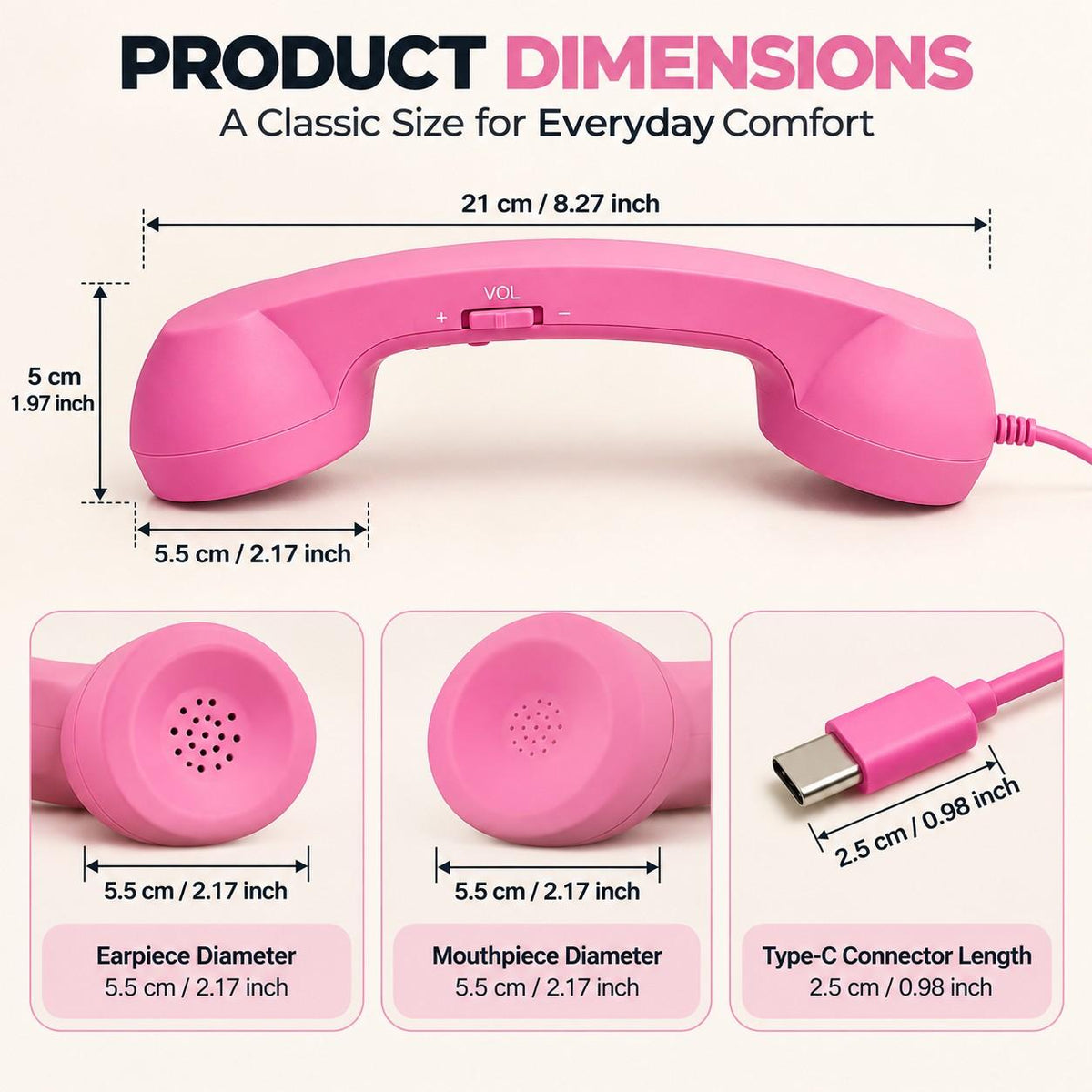 Retro Wired Phone Handset — USB-C / 3.5mm — image 22