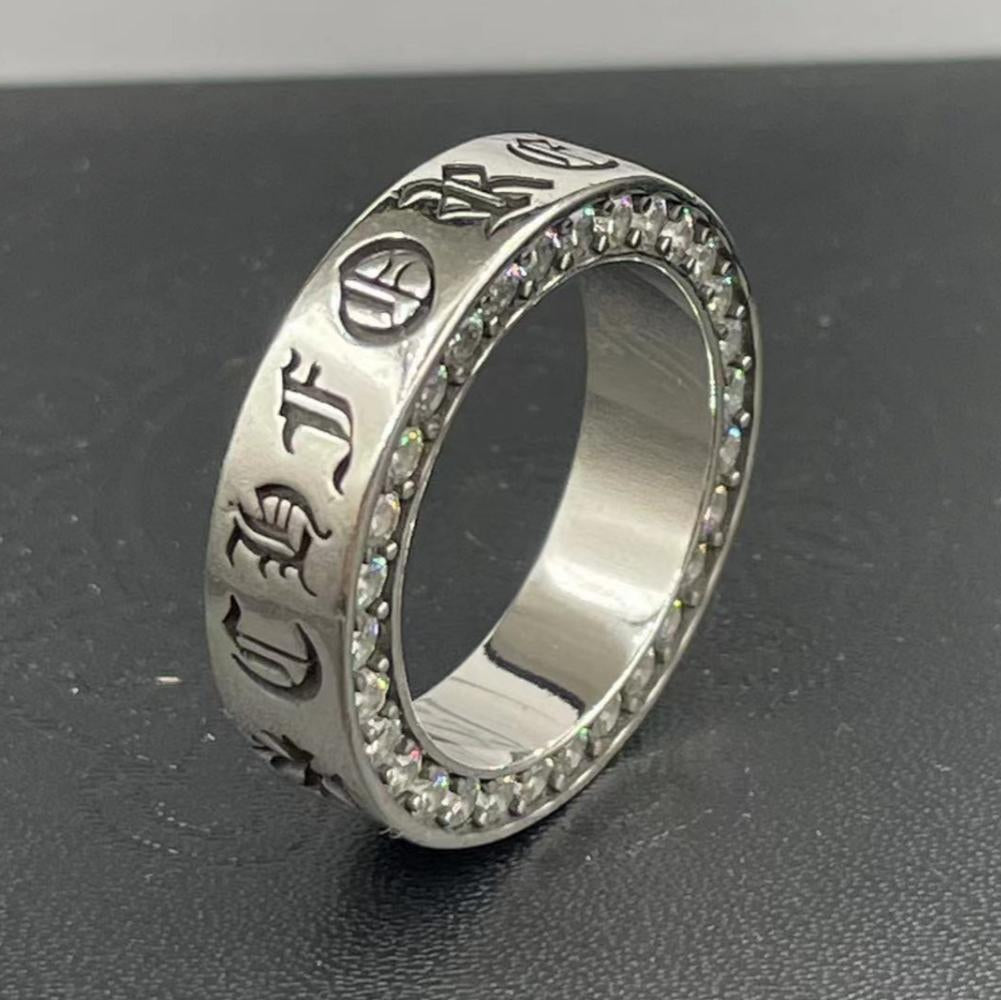 CH Style Forever Cross Diamond Ring Punk Ring Gothic Ring