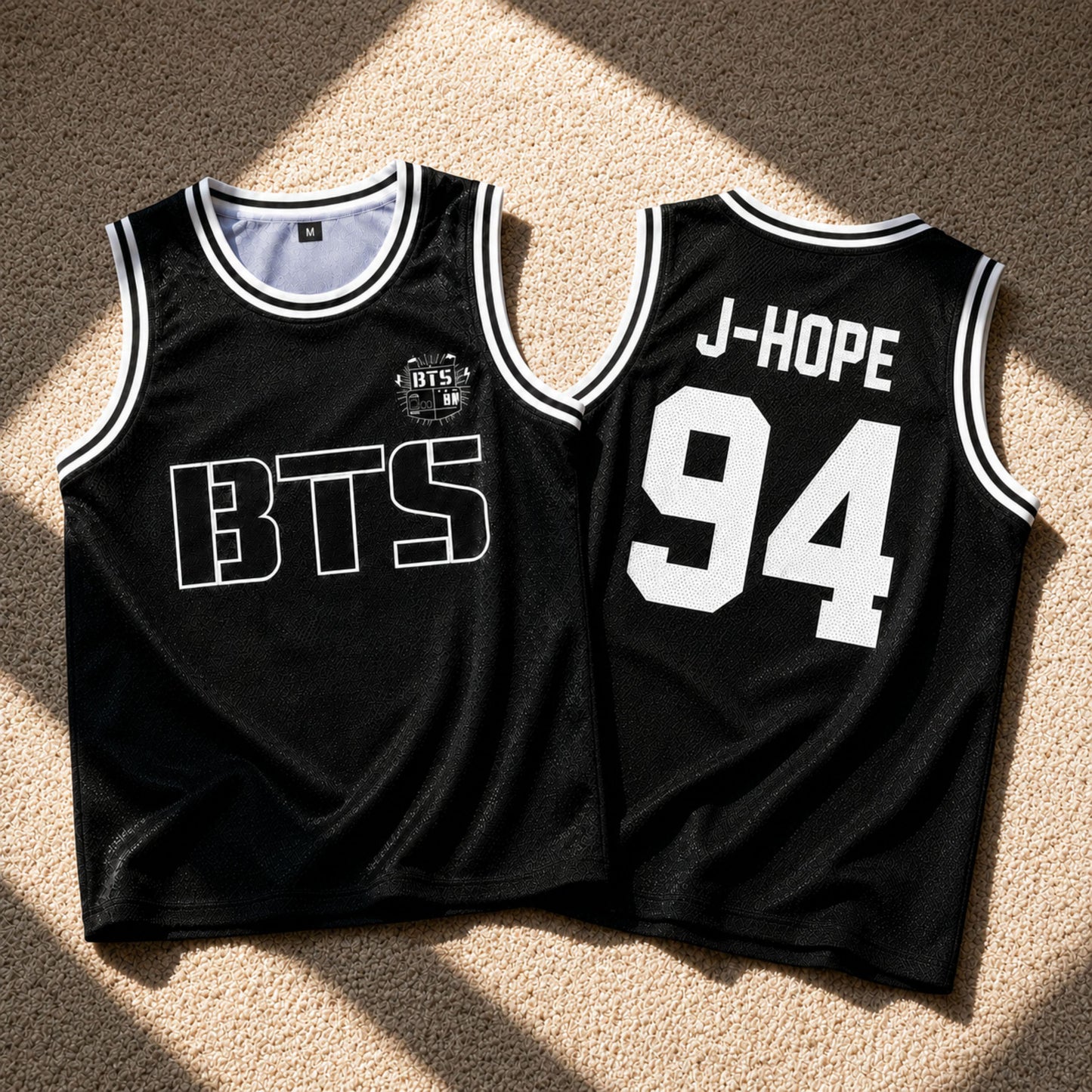 BTS basketball jersey in RM 94 style with number on back
