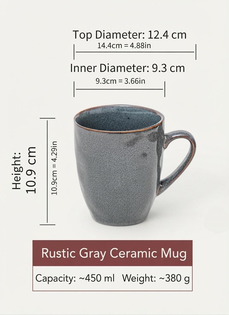 Engraved Grandma Mug, Blue Speckled Ceramic Cup with Botanical Design, Gift for Grandmother โ image 7