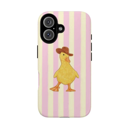 Cowboy Duck iPhone Case, Cute Western Duck Phone Cover — image 3