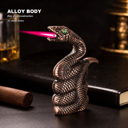Snake Shaped Torch Lighter with 3D Relief Design (Butane Not Included) — image 1