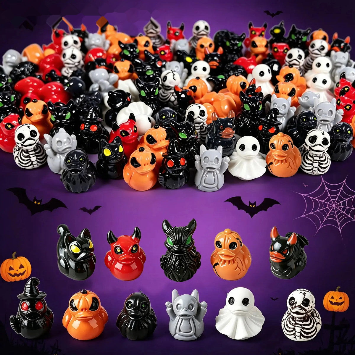 Spooky Mini Duck Figurines — Set of 50 — image 1