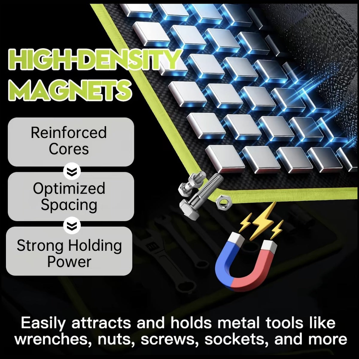 【FathersDayGift】 SEESE 3PC Flexible Magnetic Tool Mat & Tray Holder — image 2