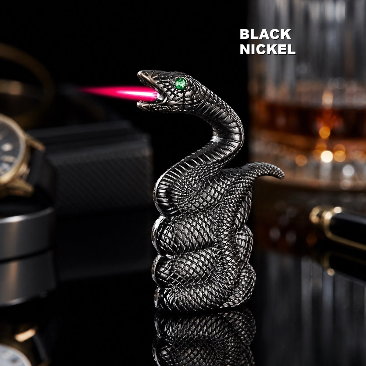 Snake Shaped Torch Lighter with 3D Relief Design (Butane Not Included) — image 4