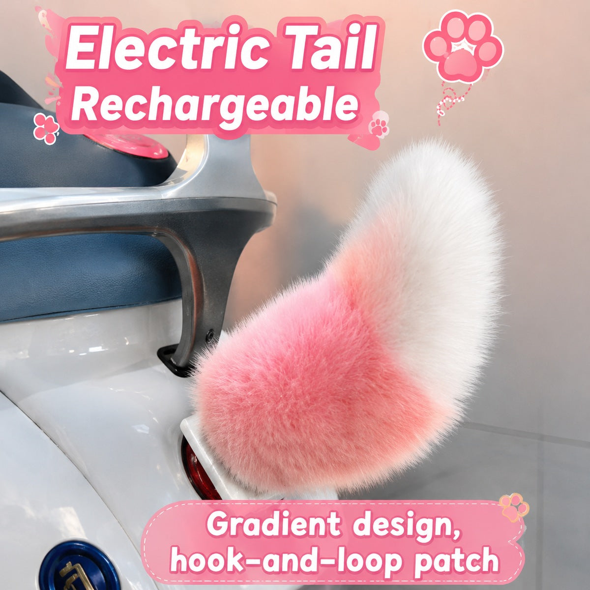 Rechargeable Remote-Controlled Fluffy Tail for E-Scooters & Cars — image 4