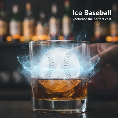 3D Baseball Stitch Ice Cube Mold: 6-Cavity Food-Grade Silicone Tray — image 1