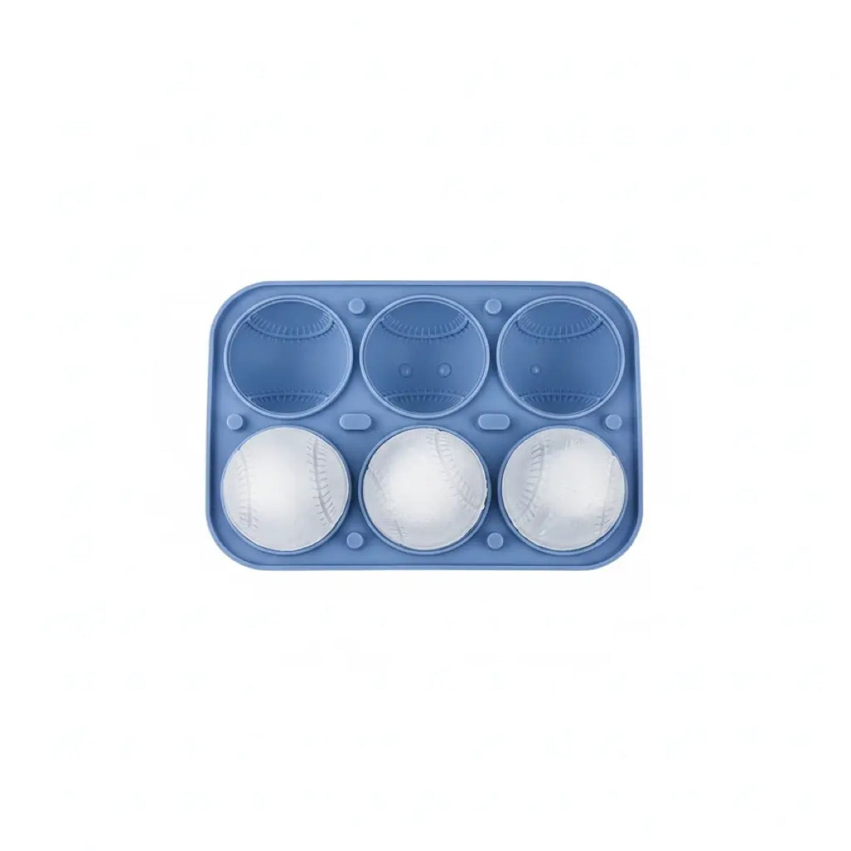 3D Baseball Stitch Ice Cube Mold: 6-Cavity Food-Grade Silicone Tray — image 5