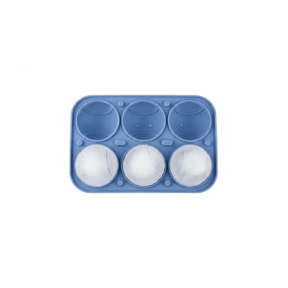 3D Baseball Stitch Ice Cube Mold: 6-Cavity Food-Grade Silicone Tray — image 5