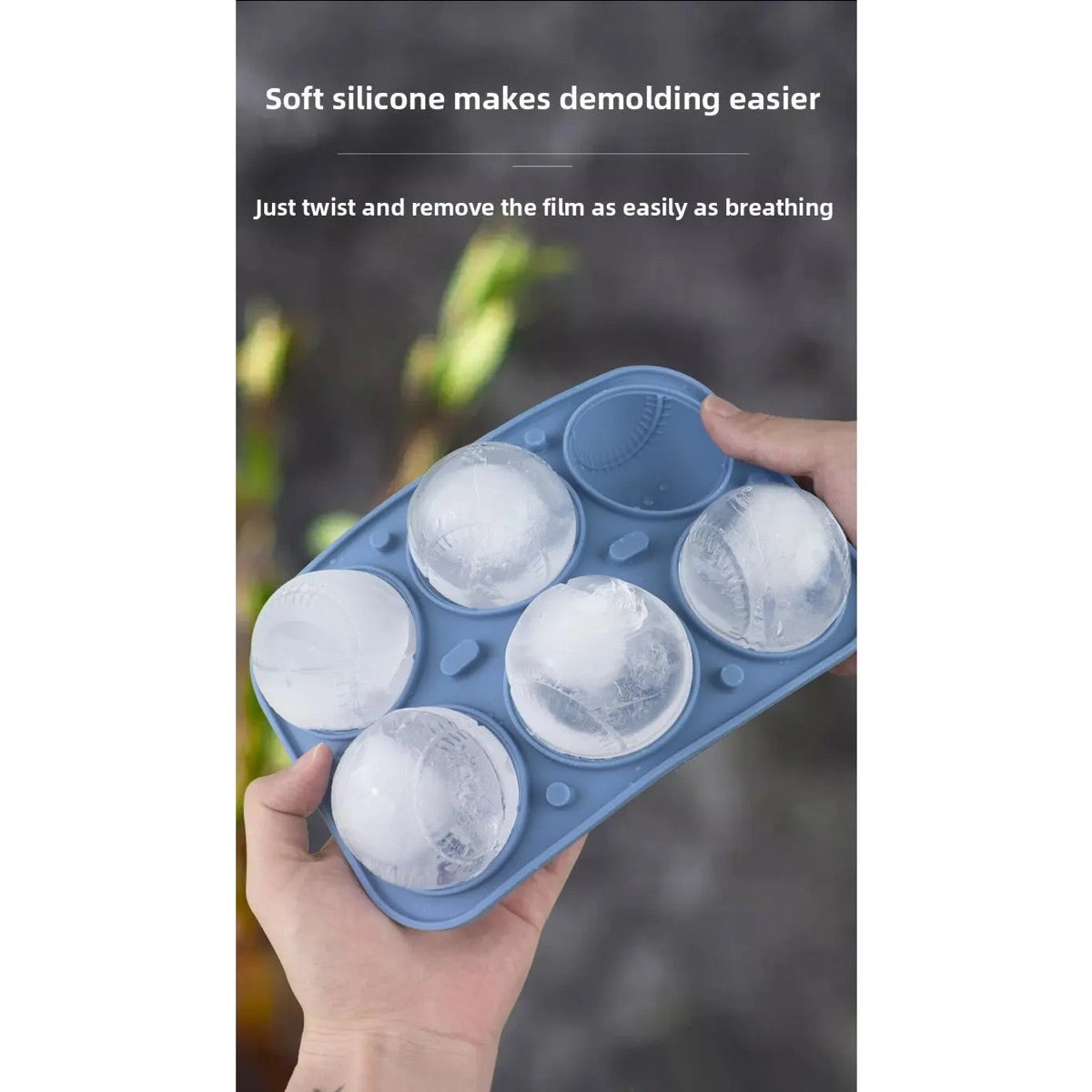 3D Baseball Stitch Ice Cube Mold: 6-Cavity Food-Grade Silicone Tray — image 8