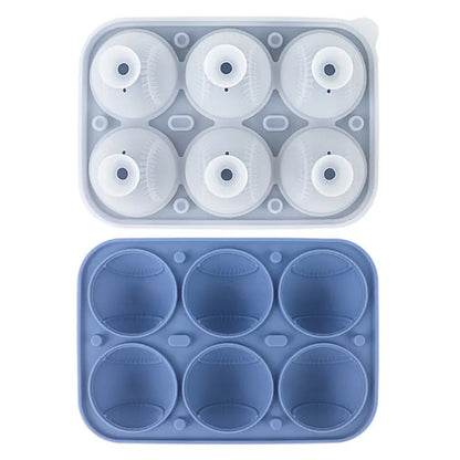 3D Baseball Stitch Ice Cube Mold: 6-Cavity Food-Grade Silicone Tray — image 10