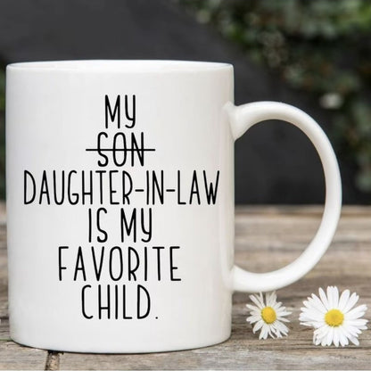 Funny Father’s Day Mug - My Daughter-In-Law Is My Favorite Child - Gift for Dad Papa Coffee Cup — image 5