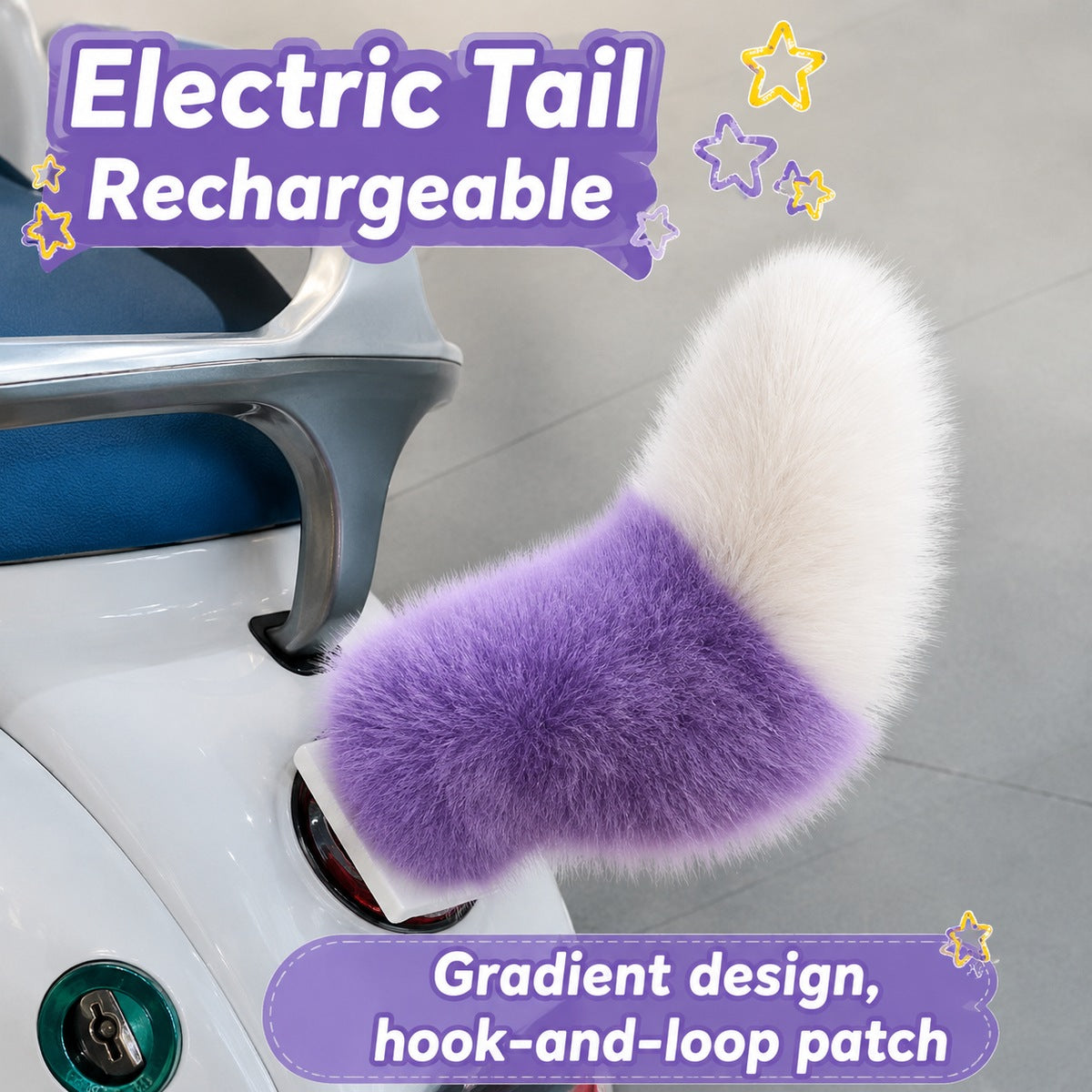 Rechargeable Remote-Controlled Fluffy Tail for E-Scooters & Cars — image 6