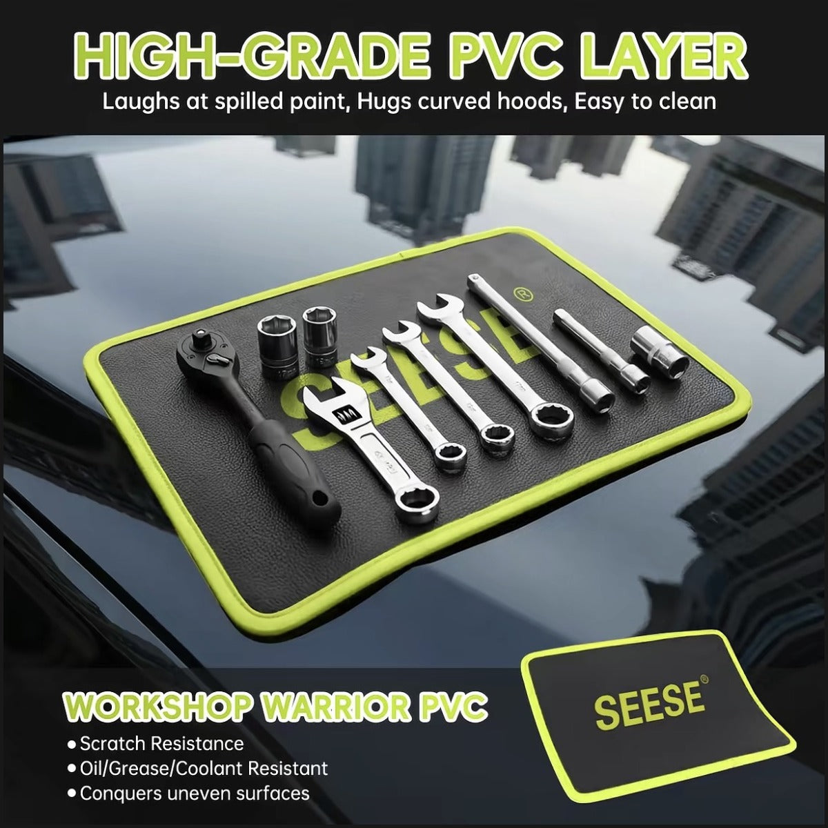 【FathersDayGift】 SEESE 3PC Flexible Magnetic Tool Mat & Tray Holder — image 6