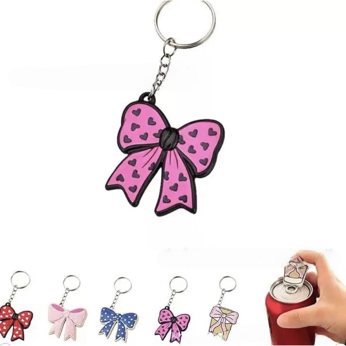 Coquette Bow Cup Keychain Bottle Opener — image 7
