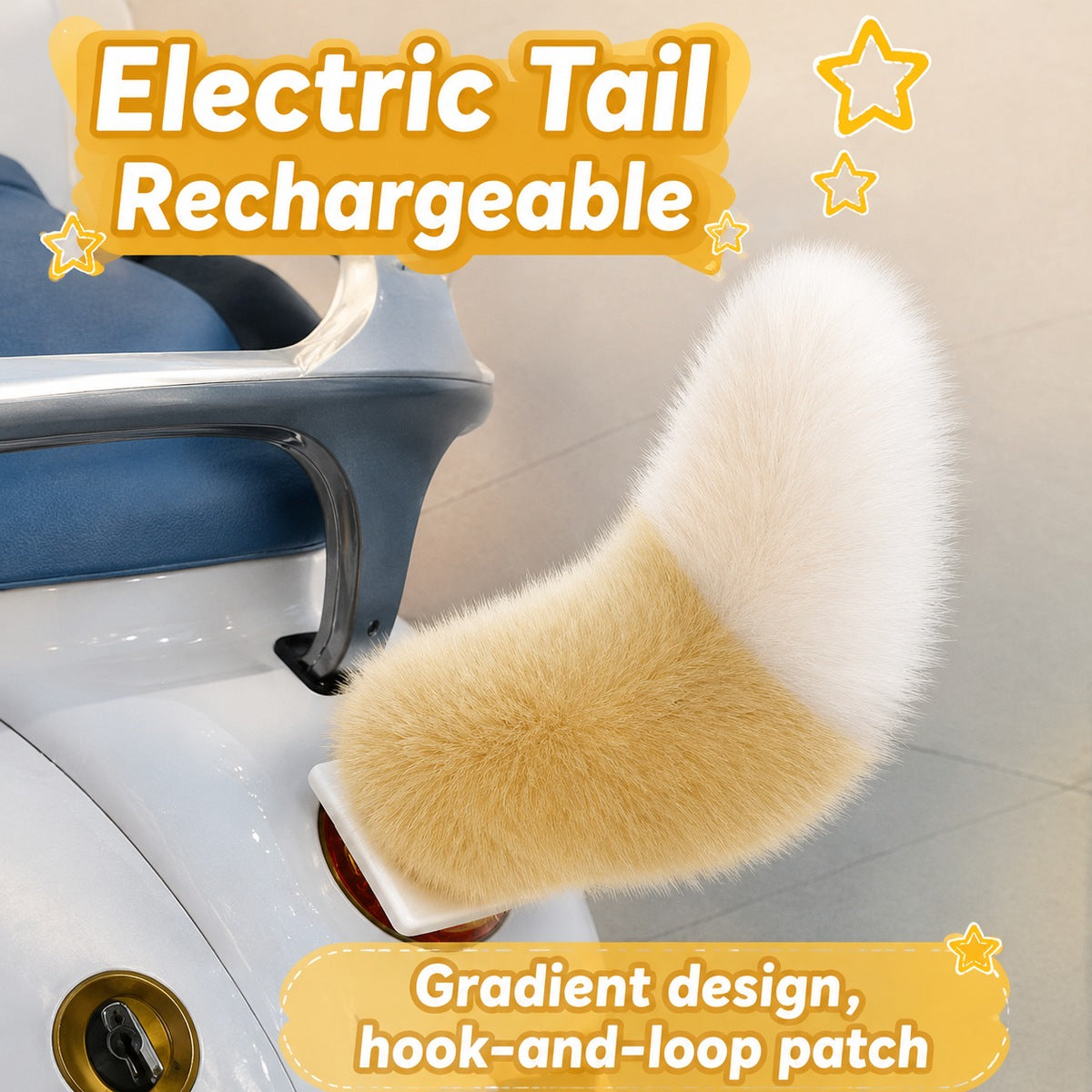 Rechargeable Remote-Controlled Fluffy Tail for E-Scooters & Cars — image 8
