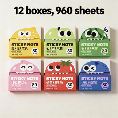 Glittery Transparent Pull-Out Sticky Notes — 12 Boxes / 960 Sheets — image 11