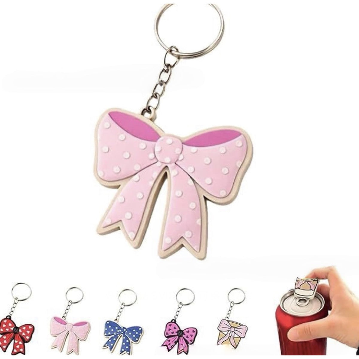 Coquette Bow Cup Keychain Bottle Opener — image 9