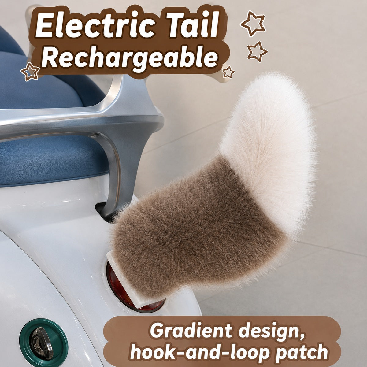 Rechargeable Remote-Controlled Fluffy Tail for E-Scooters & Cars — image 9