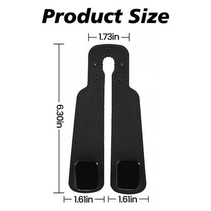 4PCS Faux Leather Car Headrest Hooks: Double-Hook Organizer for Bags & Essentials — image 2
