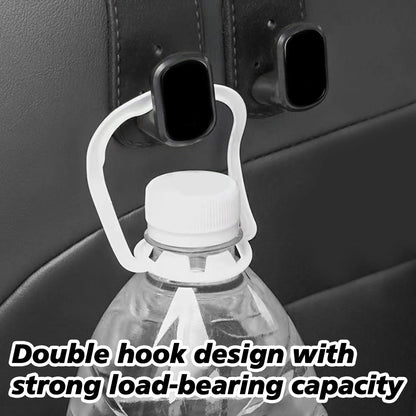 4PCS Faux Leather Car Headrest Hooks: Double-Hook Organizer for Bags & Essentials — image 5