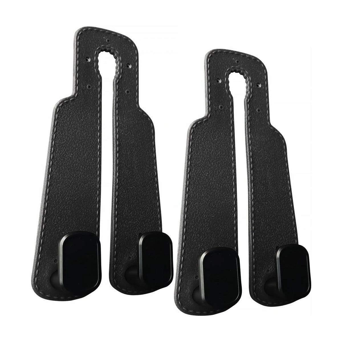 4PCS Faux Leather Car Headrest Hooks: Double-Hook Organizer for Bags & Essentials — image 8