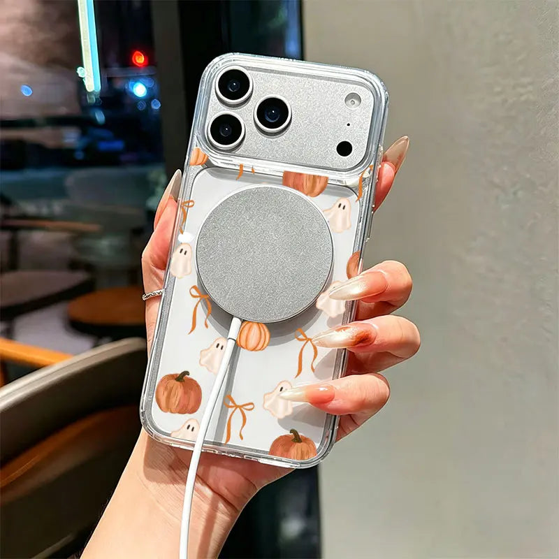 Ghost & Pumpkin Magnetic iPhone Case — image 4