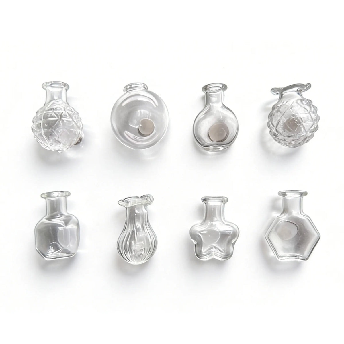 8-Piece Transparent Mini Vase Fridge Magnets — image 1