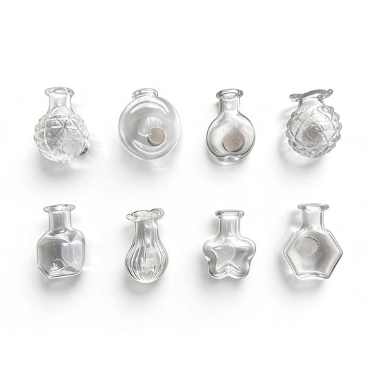 8-Piece Transparent Mini Vase Fridge Magnets — image 1