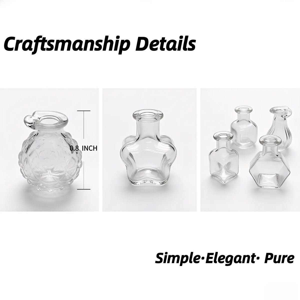 8-Piece Transparent Mini Vase Fridge Magnets — image 7