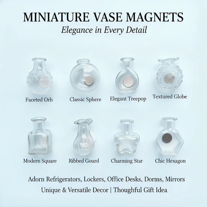 8-Piece Transparent Mini Vase Fridge Magnets — image 8