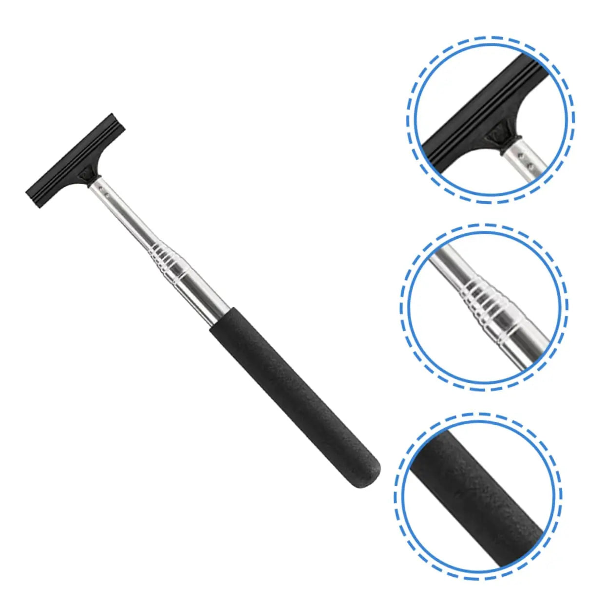 Car Rearview Mirror Wiper, Retractable Car Side Mirror Squeegee with Long Handle — image 6