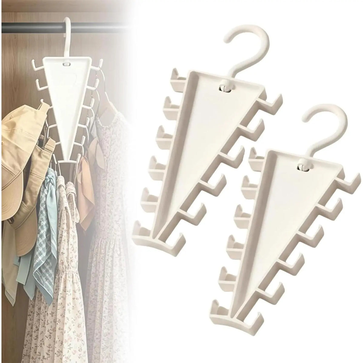 12-Hook Rotating Closet Organizer Hanger — source image 1