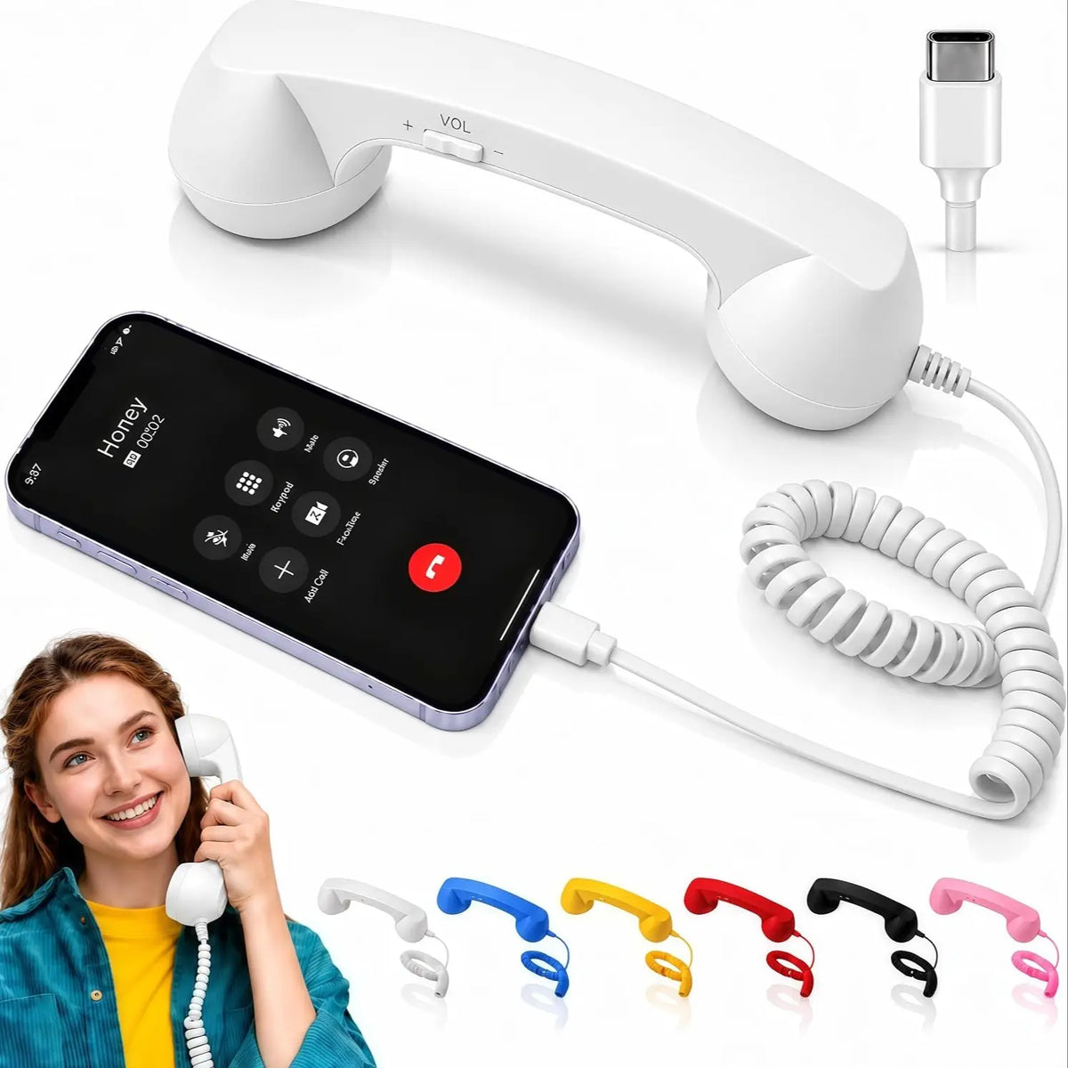 Retro Wired Phone Handset — USB-C / 3.5mm — image 14
