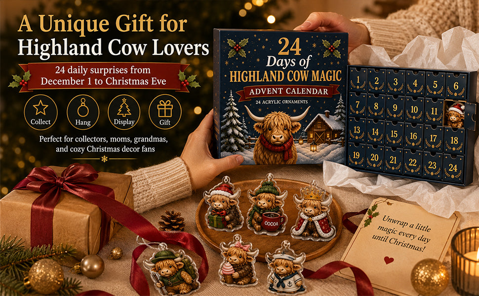 Highland Cow Advent Calendar — 24 Mini Figures — image 11
