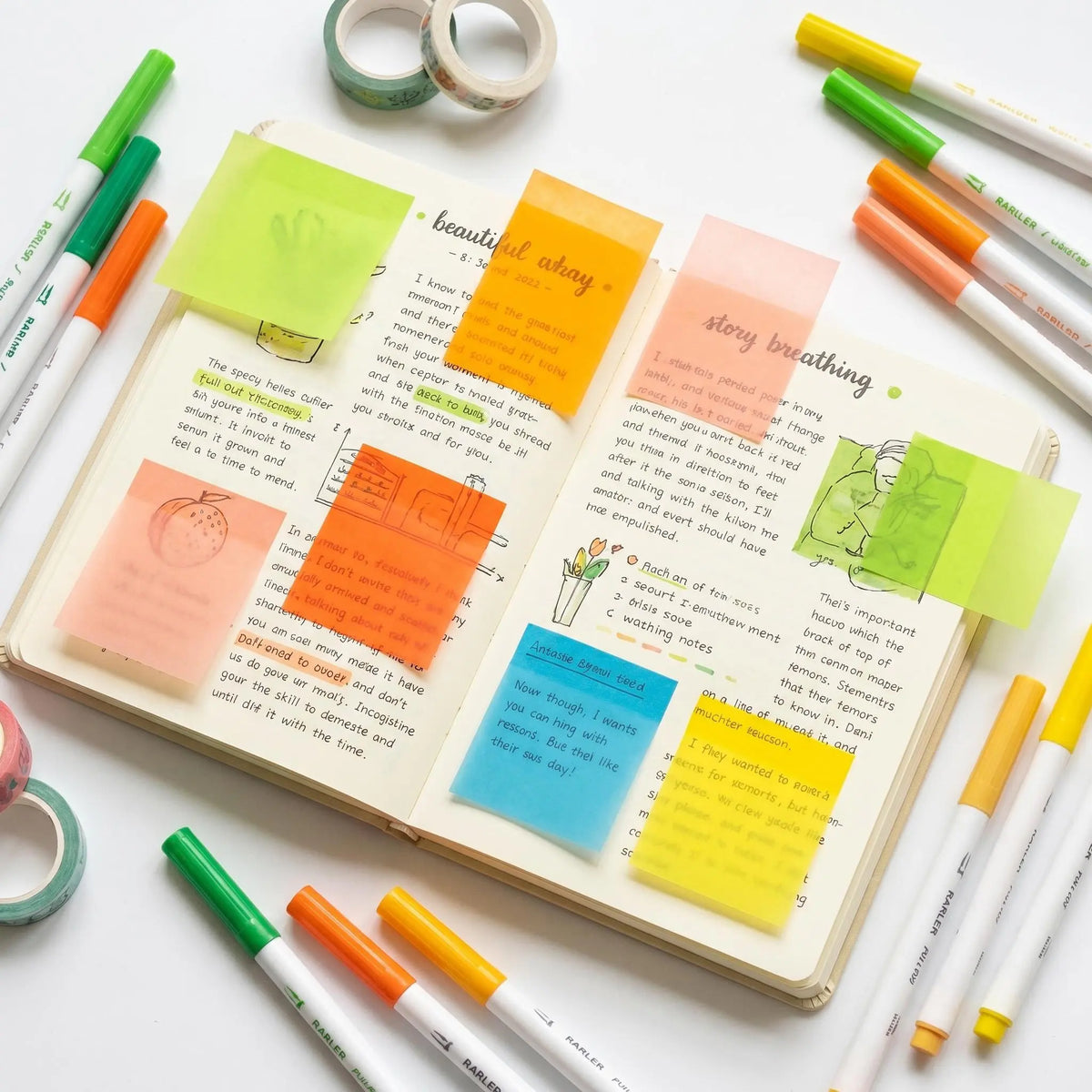 Glittery Transparent Pull-Out Sticky Notes — 12 Boxes / 960 Sheets — image 7