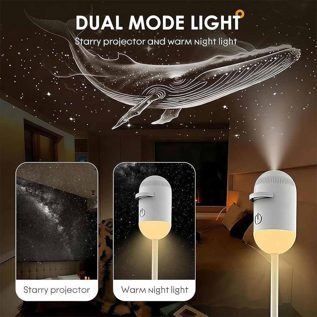 2-in-1 Galaxy Projector Night Light – 360° Adjustable — source image 2