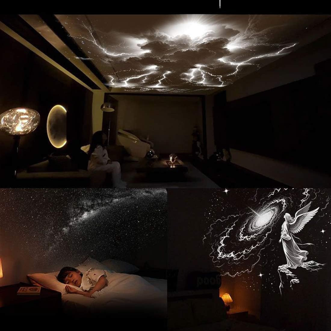 2-in-1 Galaxy Projector Night Light – 360° Adjustable — source image 3