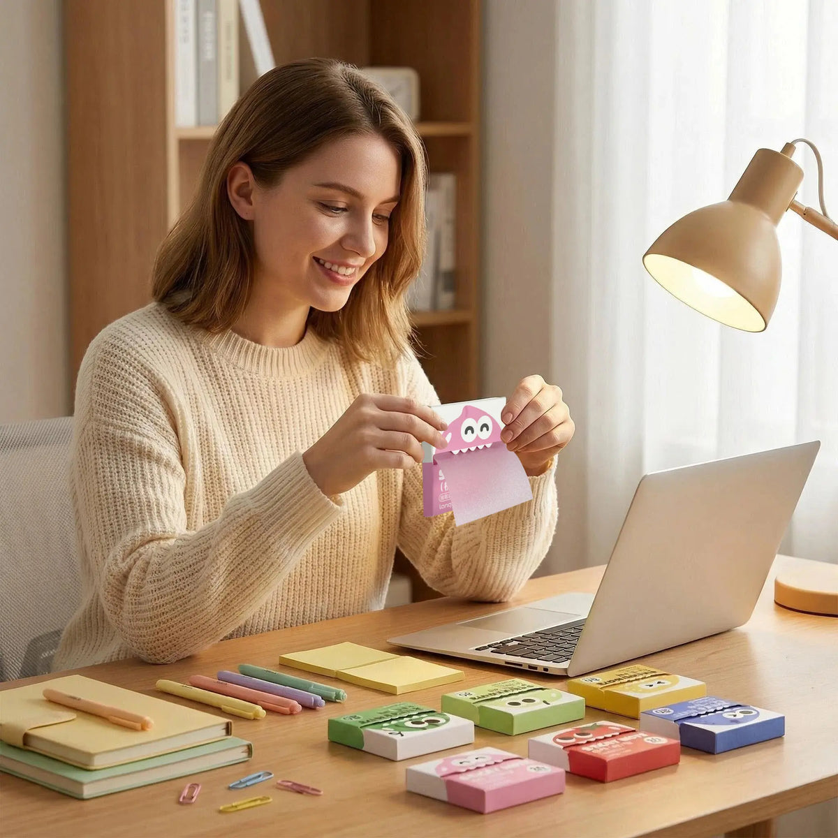 Glittery Transparent Pull-Out Sticky Notes — 12 Boxes / 960 Sheets — image 9