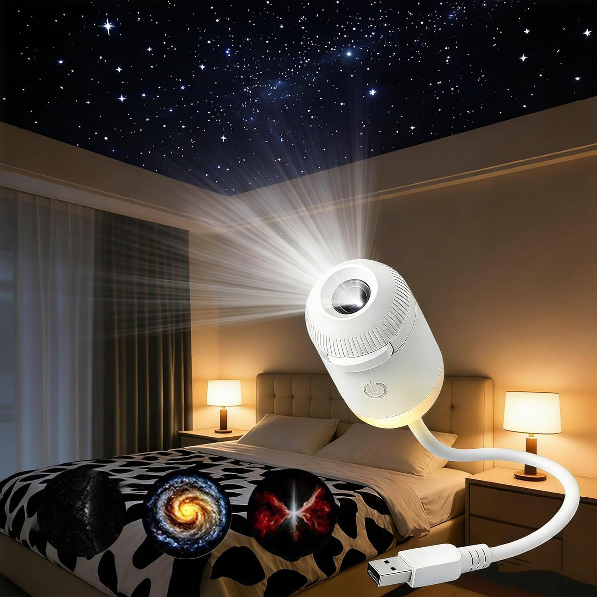 2-in-1 Galaxy Projector Night Light – 360° Adjustable — source image 10