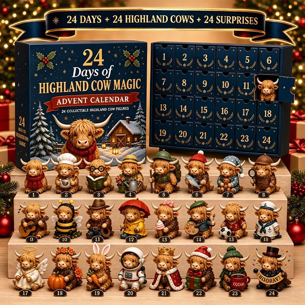 Highland Cow Advent Calendar — 24 Mini Figures — image 2