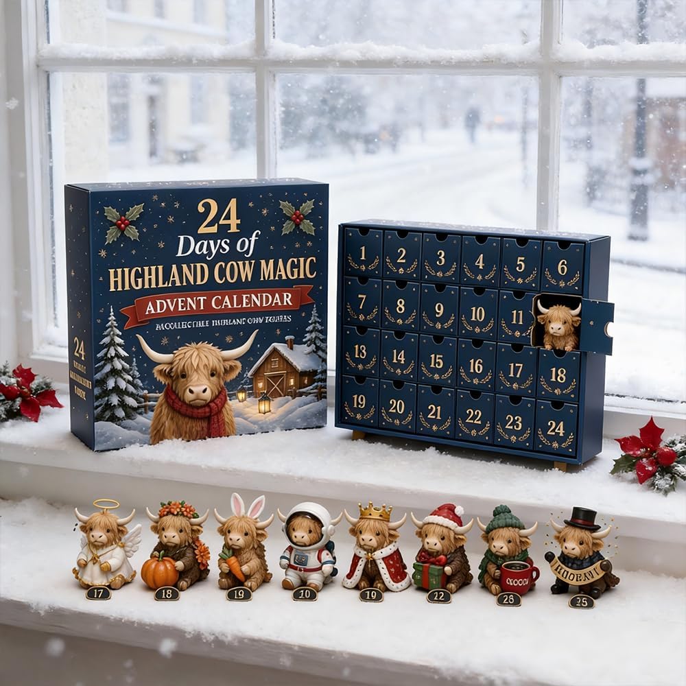 Highland Cow Advent Calendar — 24 Mini Figures — image 6