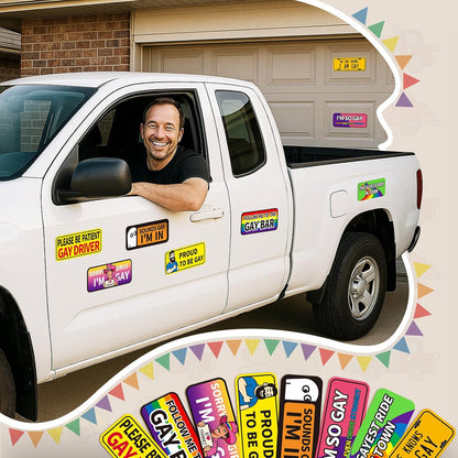 8-Pack Funny Gay Pride Car Magnets — product 2