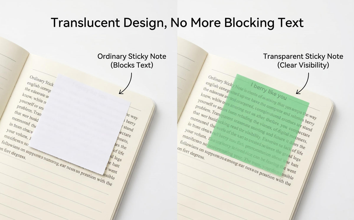 Glittery Transparent Pull-Out Sticky Notes — 12 Boxes / 960 Sheets — image 15