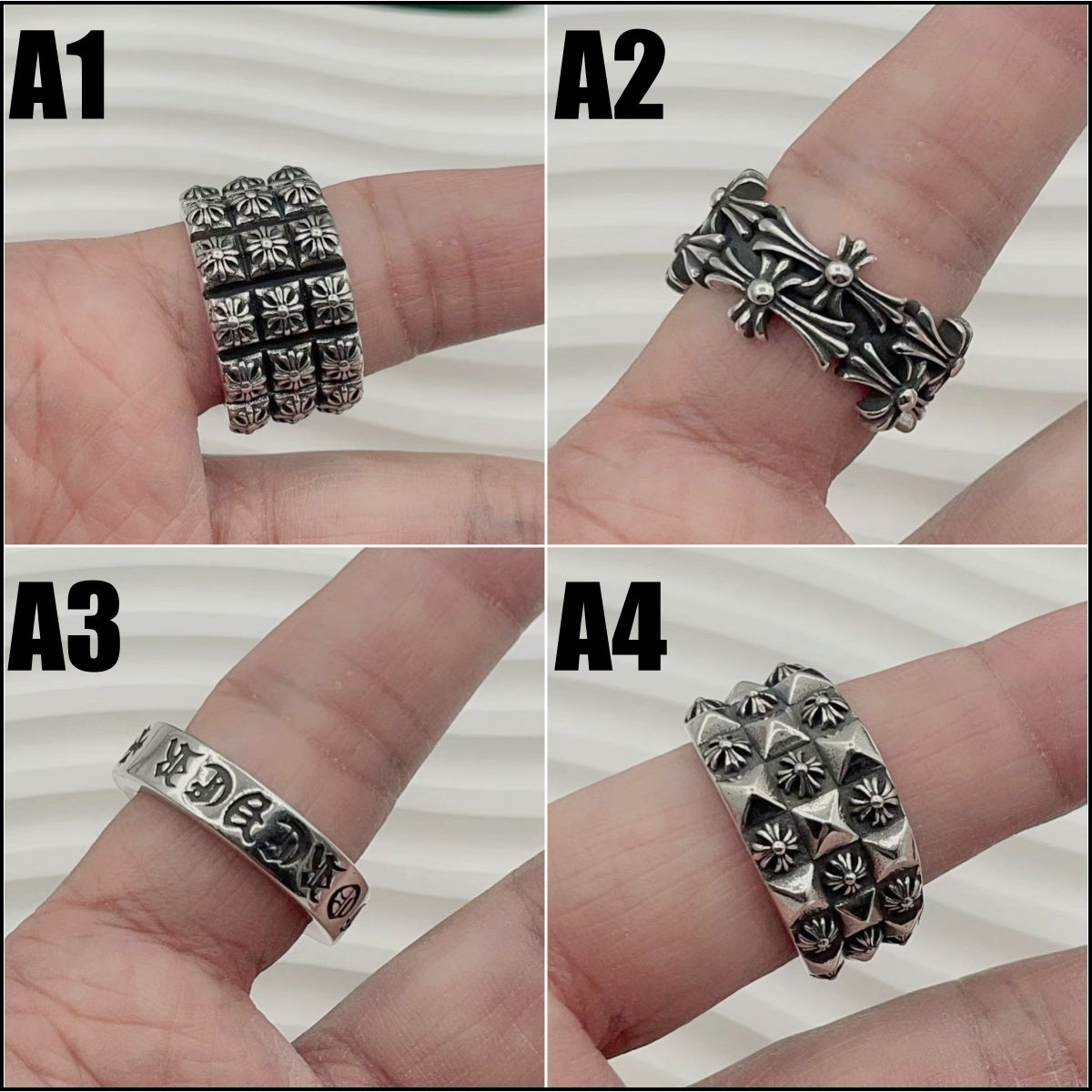 CH Style Cross Ring Punk Ring Gothic Ring Style A