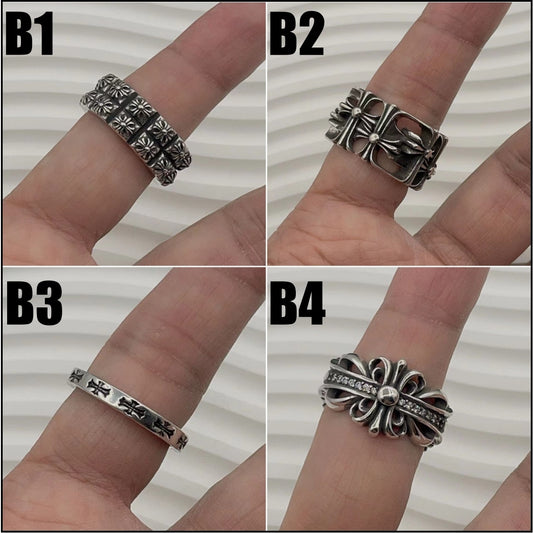 CH Style Cross Ring Punk Ring Gothic Ring Style B