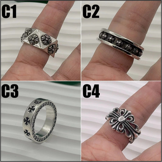 CH Style Cross Ring Punk Ring Gothic Ring Style C