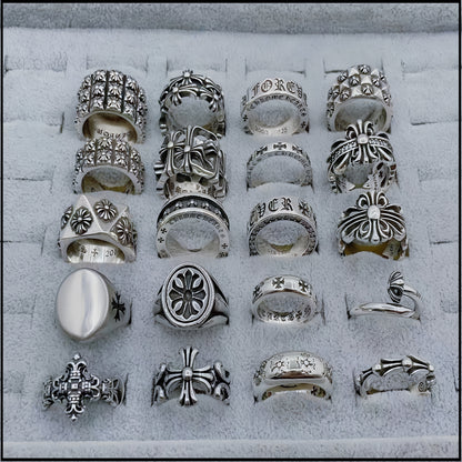 CH Style Cross Ring Punk Ring Gothic Ring Style D