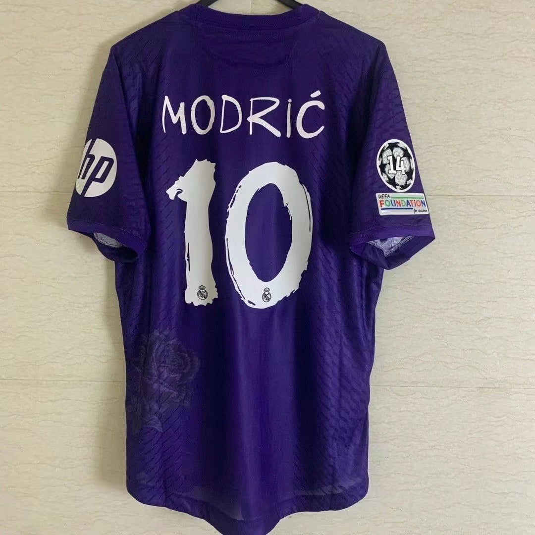 Luka Modric #10 Real Madrid Away Purple Jersey Fans version